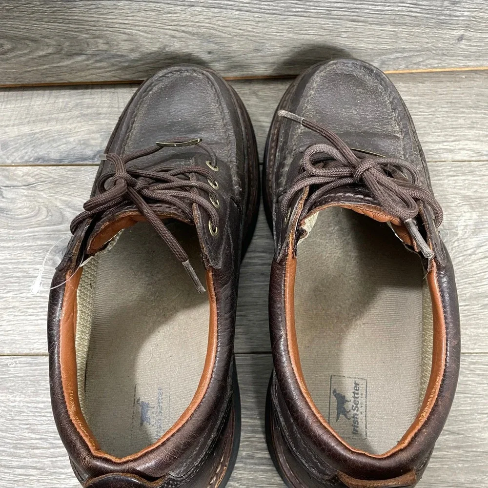 VTG Red Wing Irish Setter Shoes Mens 12 Brown Leather Moc Toe Oxford Work Rugged